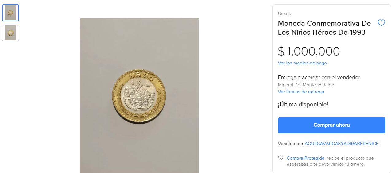 Moneda 50 pesos. Mercado Libre