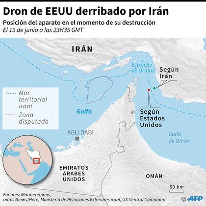 Guerra De Mapas Por El Derribo Del Drone De Eeuu El Pentagono E Iran Presentaron Sus Versiones Del Ataque Infobae