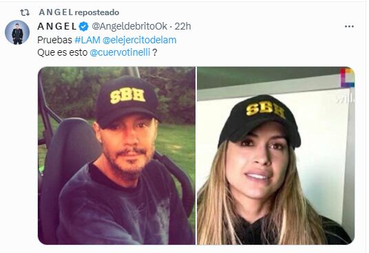 Ángel de Brito publicó un tuit en el que sugirió que Marcelo Tinelli y Milett Figueroa estuvieron juntos el fin de semana en Uruguay (Twitter)