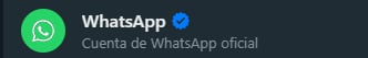 La cuenta oficial de WhatsApp aparece verificada con el distintivo 'chulo azul' - crédito Infobae