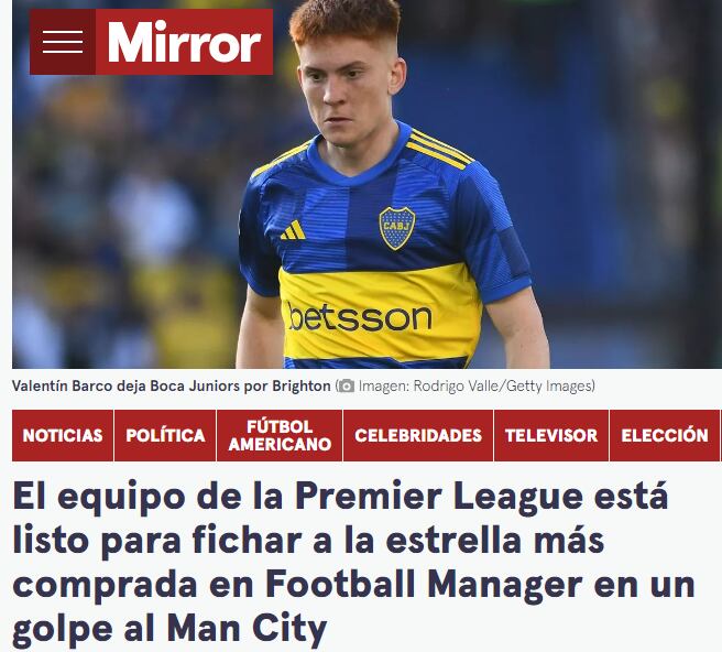 Valentín Barco Football Manager