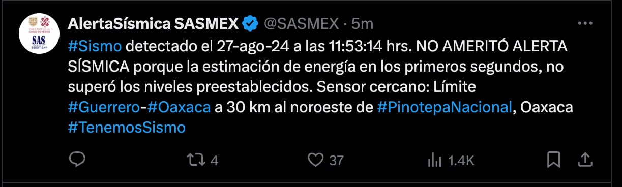 (X @SASMEX)