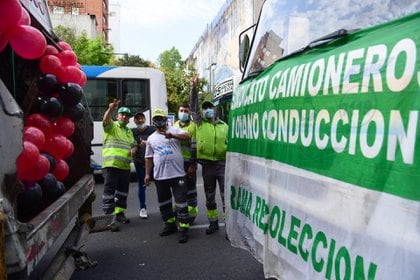 Los trabajadores que recolectan residuos dijeron "presente" en la 9 de Julio (Maximiliano Luna)