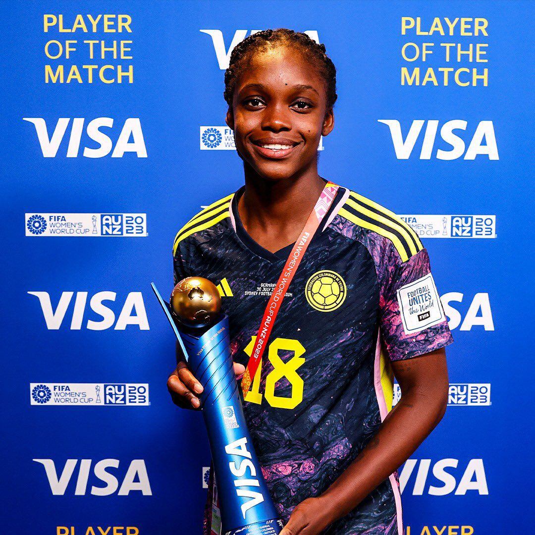 Linda Caicedo, MVP VISA del partido Colombia vs. Alemania