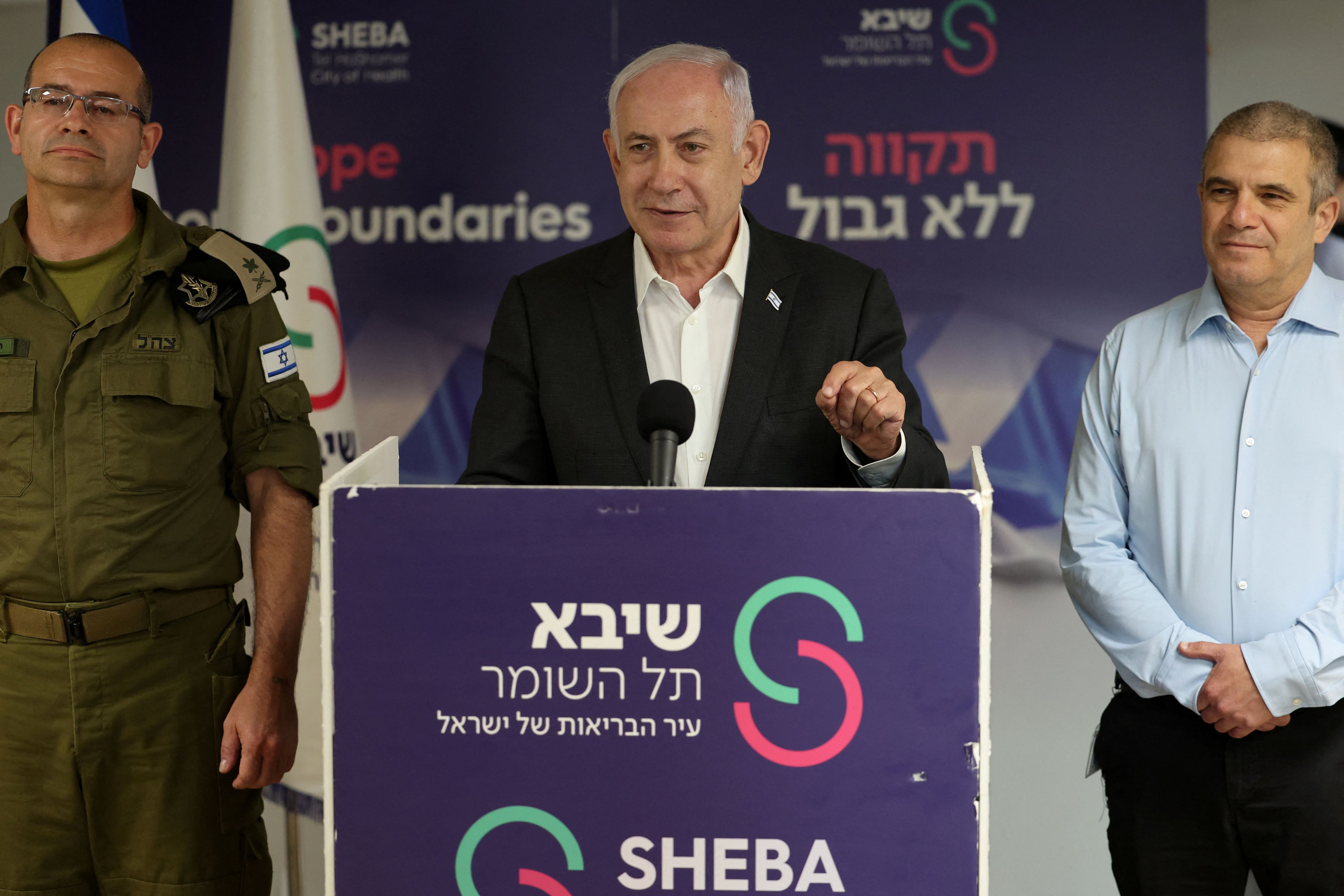 Tras la exitosa operación militar en Gaza, Netanyahu sostuvo que “este es el momento de la unidad y no de la división" (JACK GUEZ/Pool via REUTERS)