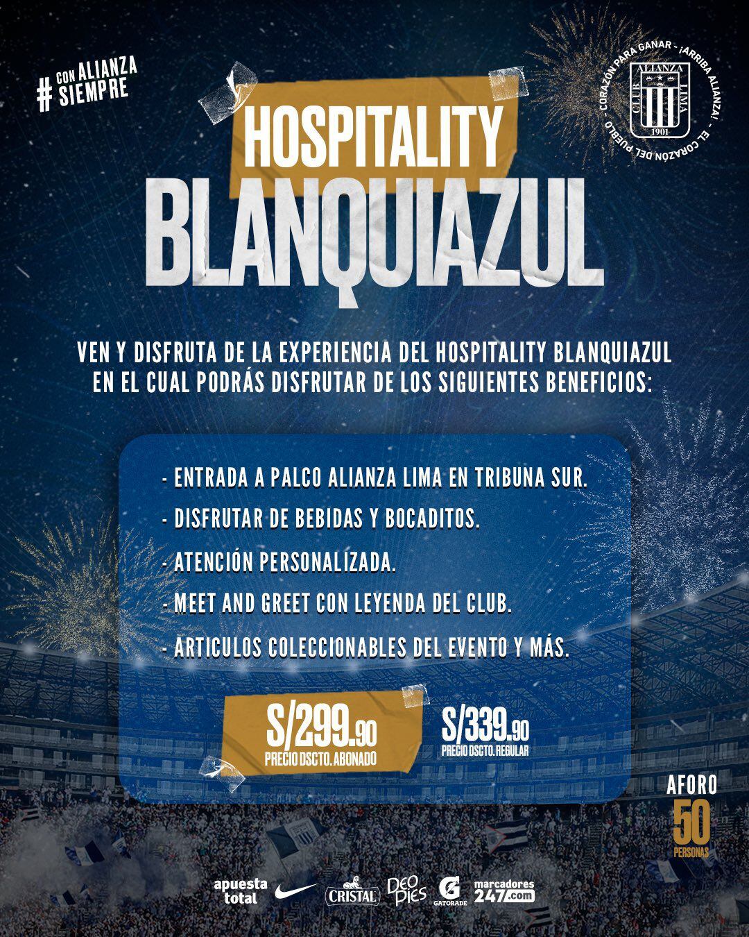 Todos los beneficios de Hospitality Blanquiazul.