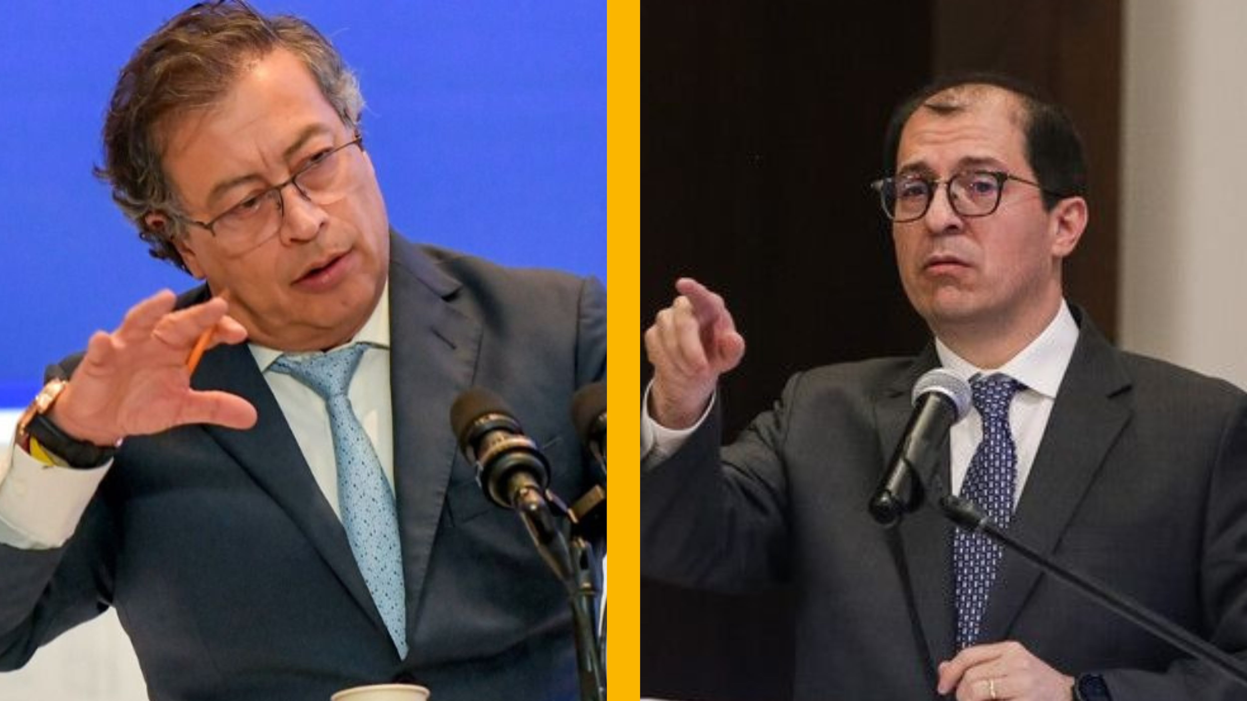 Francisco Barbosa le respondió a Gustavo Petro por comprar producción de coca - crédito montaje Infobae (Presidencia y Colprensa)