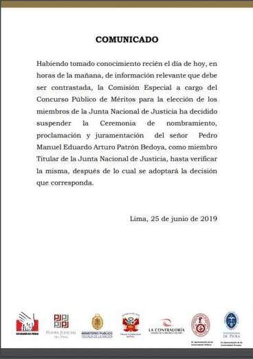 Comisión Especial suspende nombramiento de Petro Patrón Bedoya ante cuestionamientos. Defensoría del Pueblo