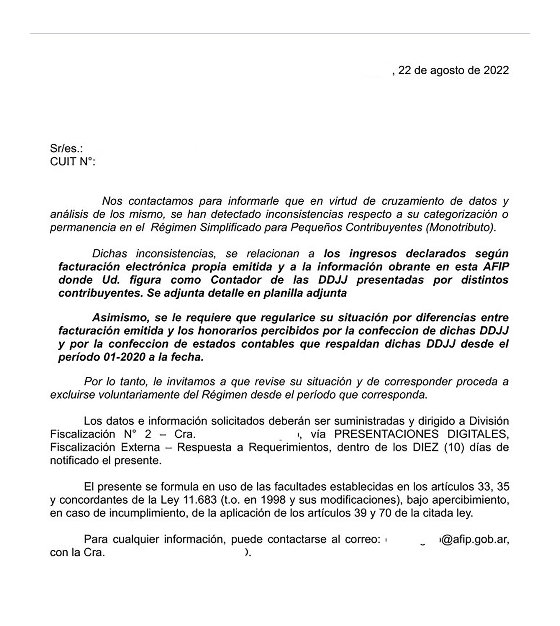 Dura Intimación De La Afip A Contadores Los Argumentos Del Organismo Y