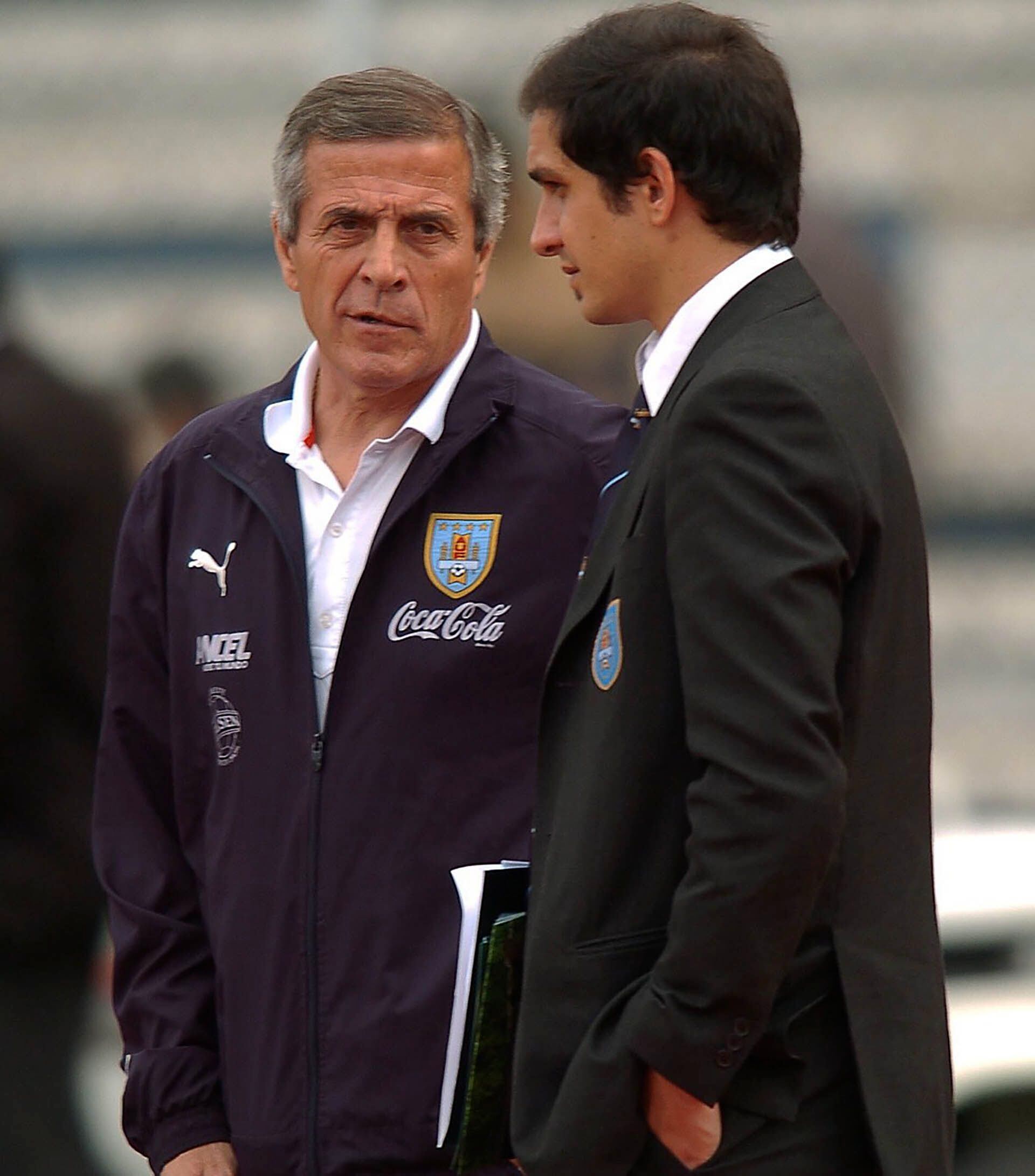 Óscar Tabárez y Matías Faral