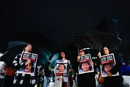 Manifestación de familiares de rehenes (Reuters)