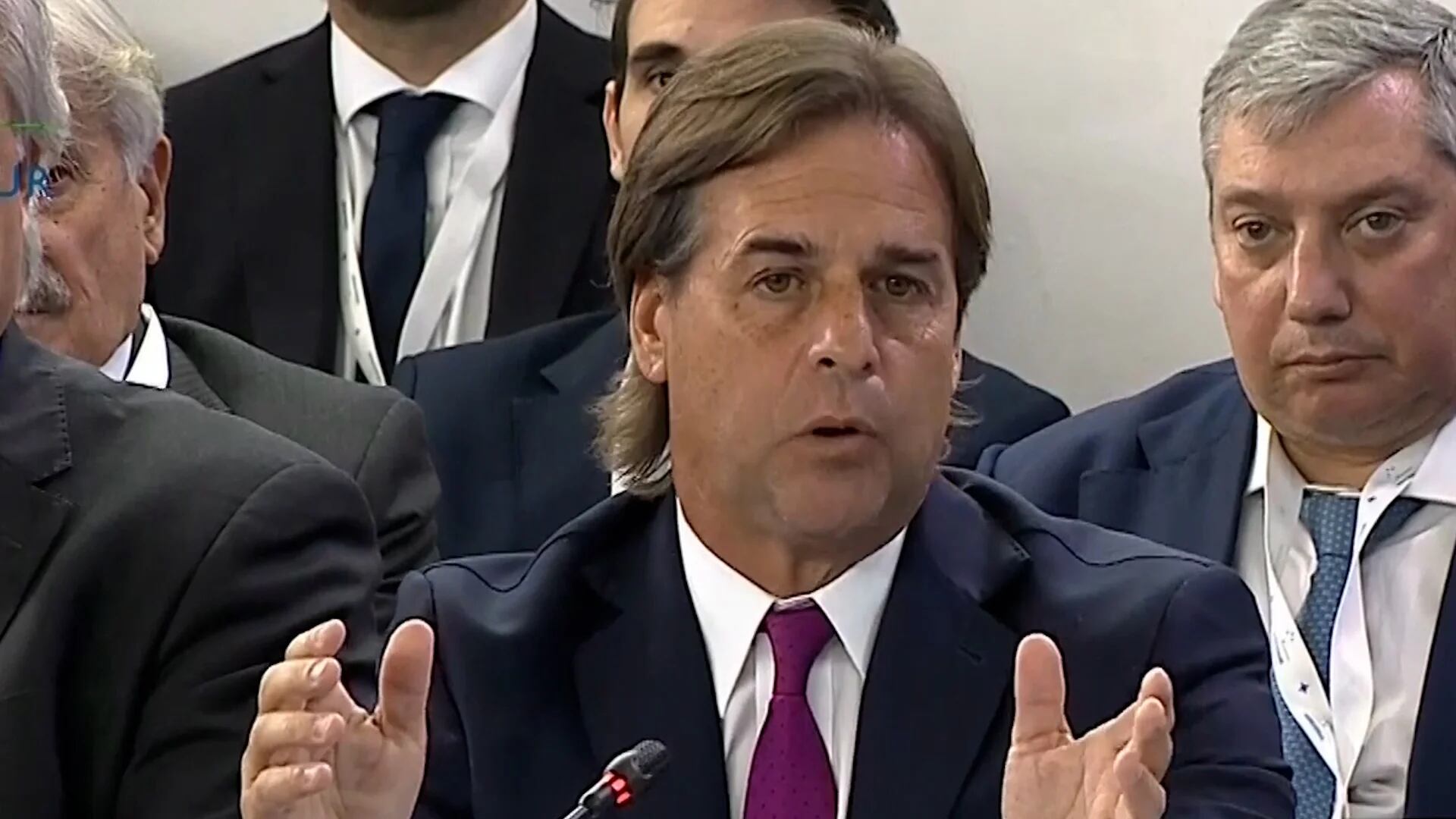 Luis Lacalle Pou durante su discurso en la Cumbre 