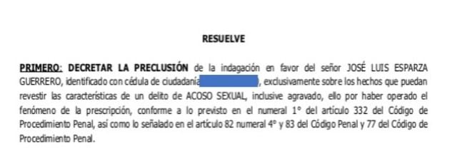 Actualmente el coronel Esparza no tiene proceso o investigación abierta. Cortesía