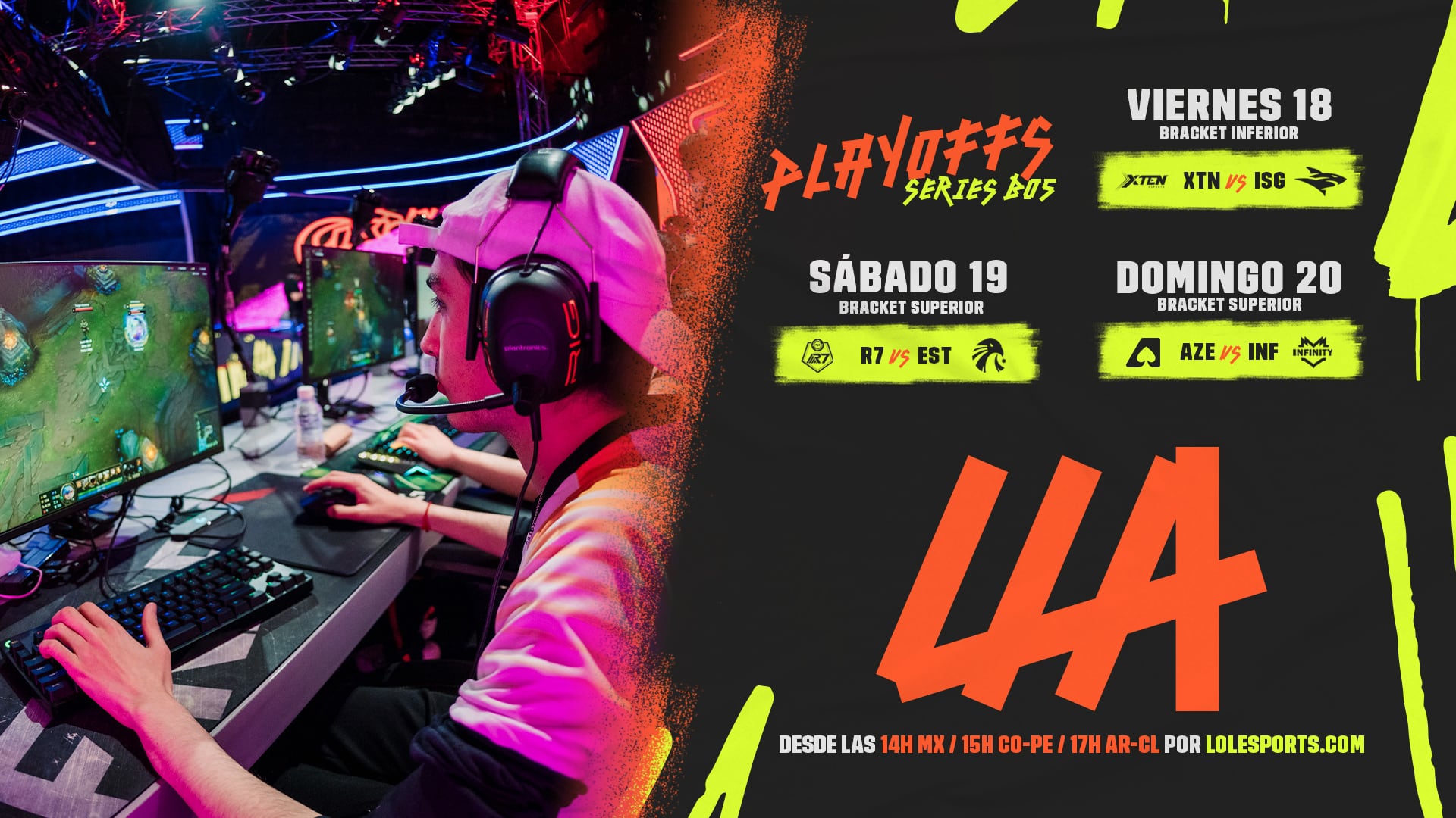 Programação - Primeira semana dos playoffs do LLA Apertura