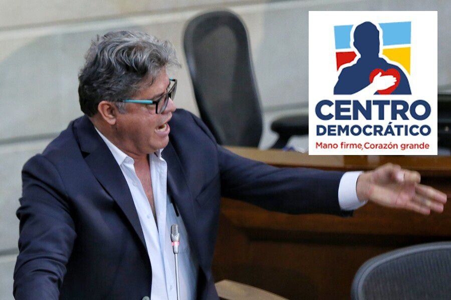 Senador Wilson Arias con logo del Centro Democrático