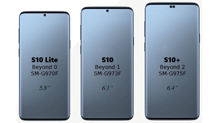 El Samsung Galaxy S10 vendría con un display de 6,1”; otra versión plus, con pantalla de 6,4” y una versión Lite, de 5,8” y pantalla plana, o flat