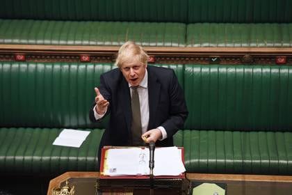 Boris Johnson adelantó que prepara el desconfinamiento del Reino Unido para el próximo lunes (UK Parliament/Jessica Taylor/Handout via REUTERS)