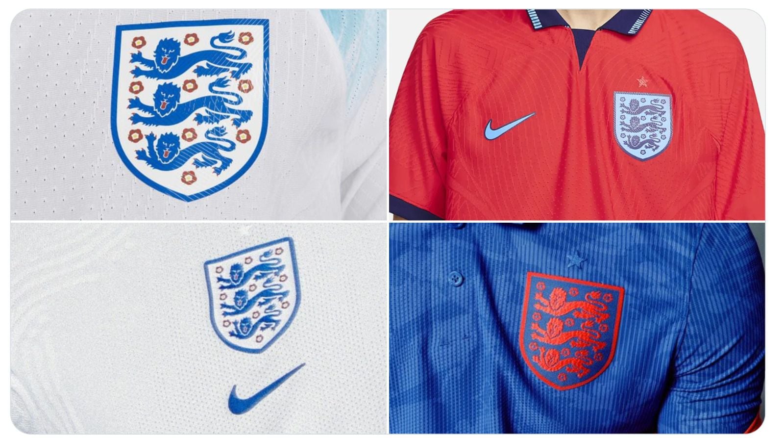 Camisetas Nike de Inglaterra sin estrellas