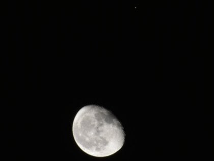 La Luna y Marte este sábado desde Hermosillo, Sonora (Foto: Twitter @ omarcordova74)