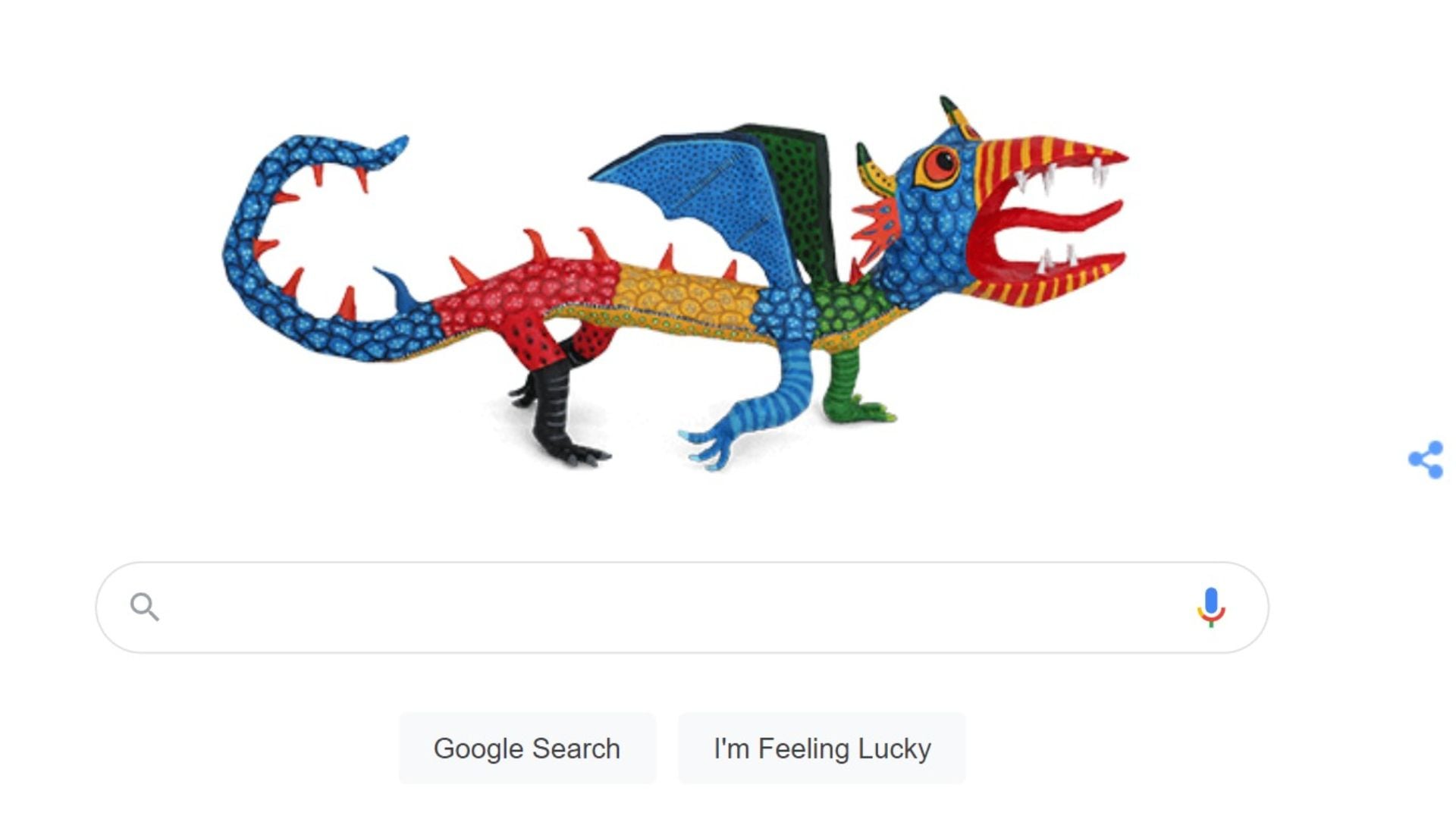 Alebrije doodle de Google por Emily Barrera (Foto: Google)