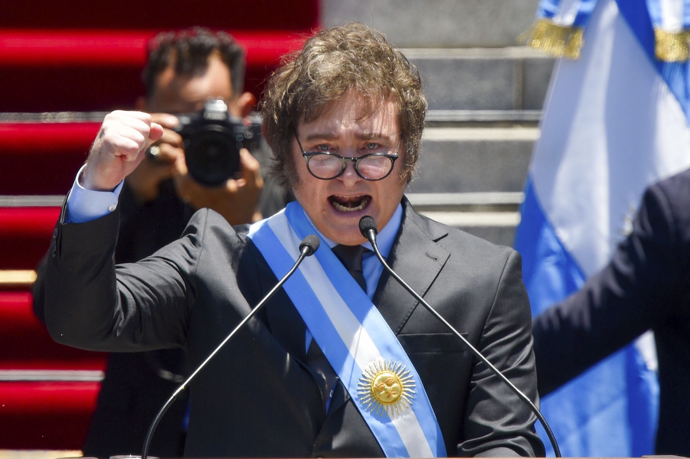 Javier Milei, presidente de la Nación, busca destrabar el litigio por la coparticipación de la Ciudad de Buenos Aires (AP Foto/Gustavo Garello, Archivo)