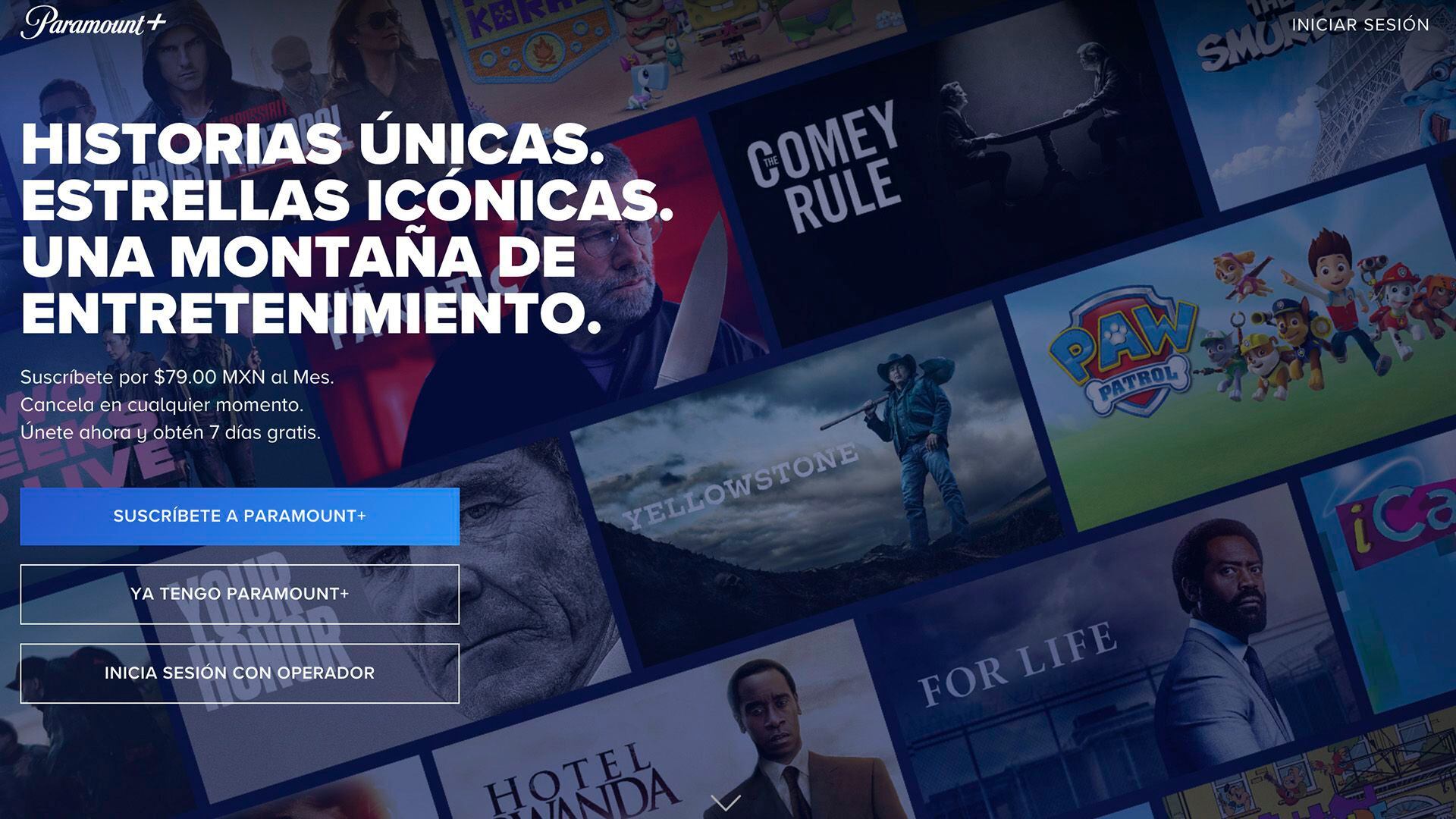 Paramount busca posicionarse entre las plataformas de streaming (Captura de panatalla/paramountplus.com)