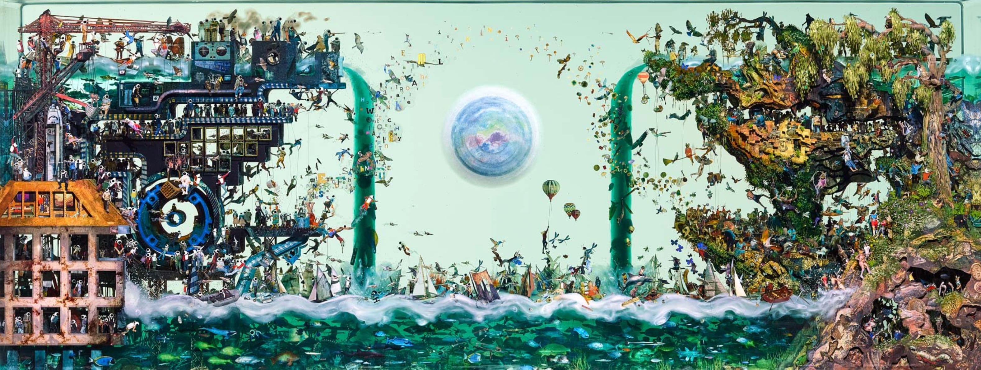 Dustin Yellin imagó este "Ministry for Water" para "Ancient Future", muestra de Miami Art Week 2022.