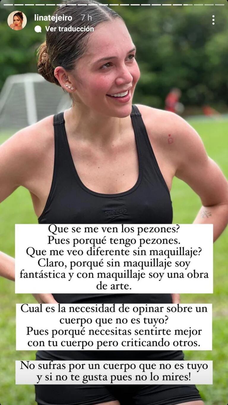 Sin Tapujos Lina Tejeiro Responde A Críticas Por Una Fotografía “no 4995