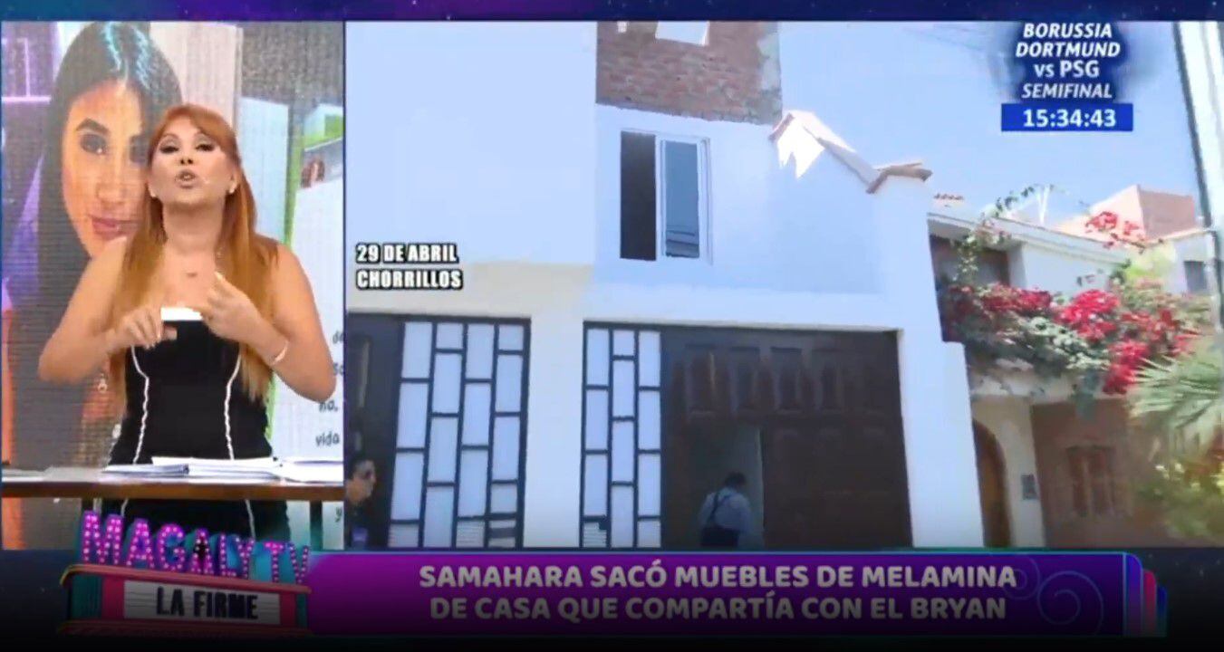 Samahara Lobatón deja vacía la casa de Bryan Torres al mudarse a San Isidro. (Captura: Magaly TV La Firme)