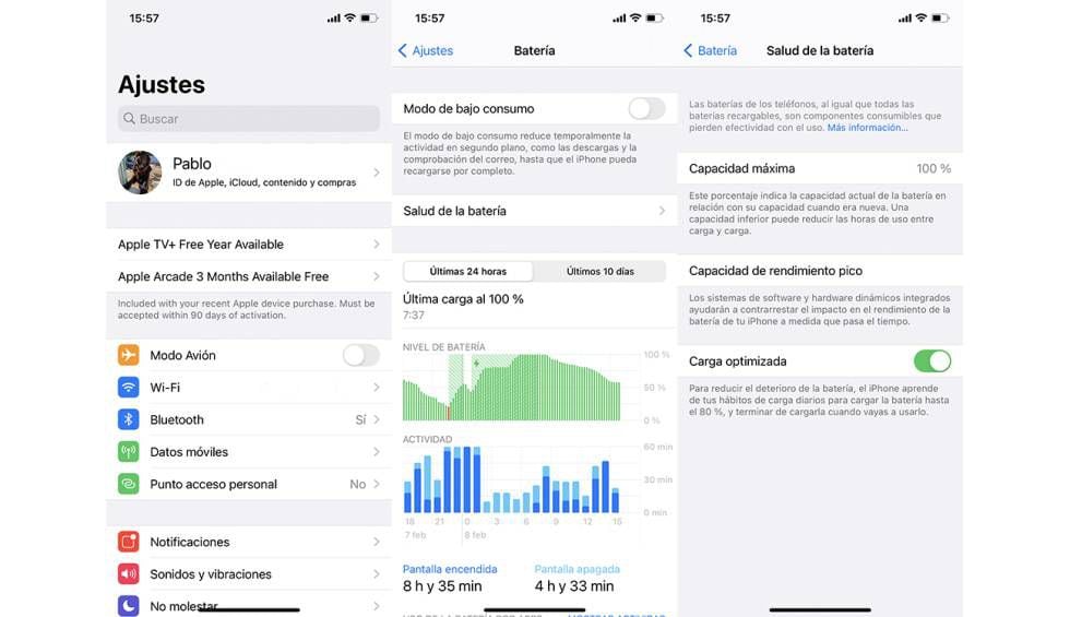 To view the battery health of your iPhone do the following:

Settings > Battery > Condition

(photo: Five Days - EL PAÍS)