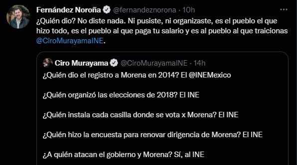 Fernández Noroña shook Ciro Murayama for Mandate Revocation