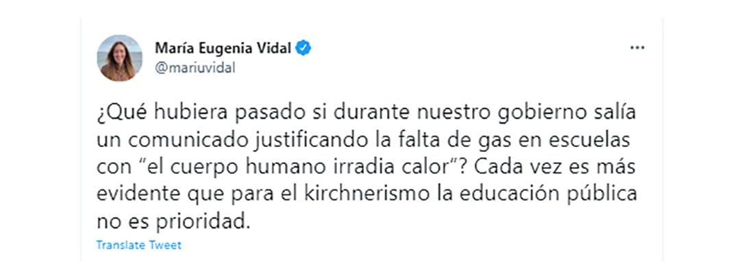 Vidal, ex gobernadora de la provincia de Buenos Aires