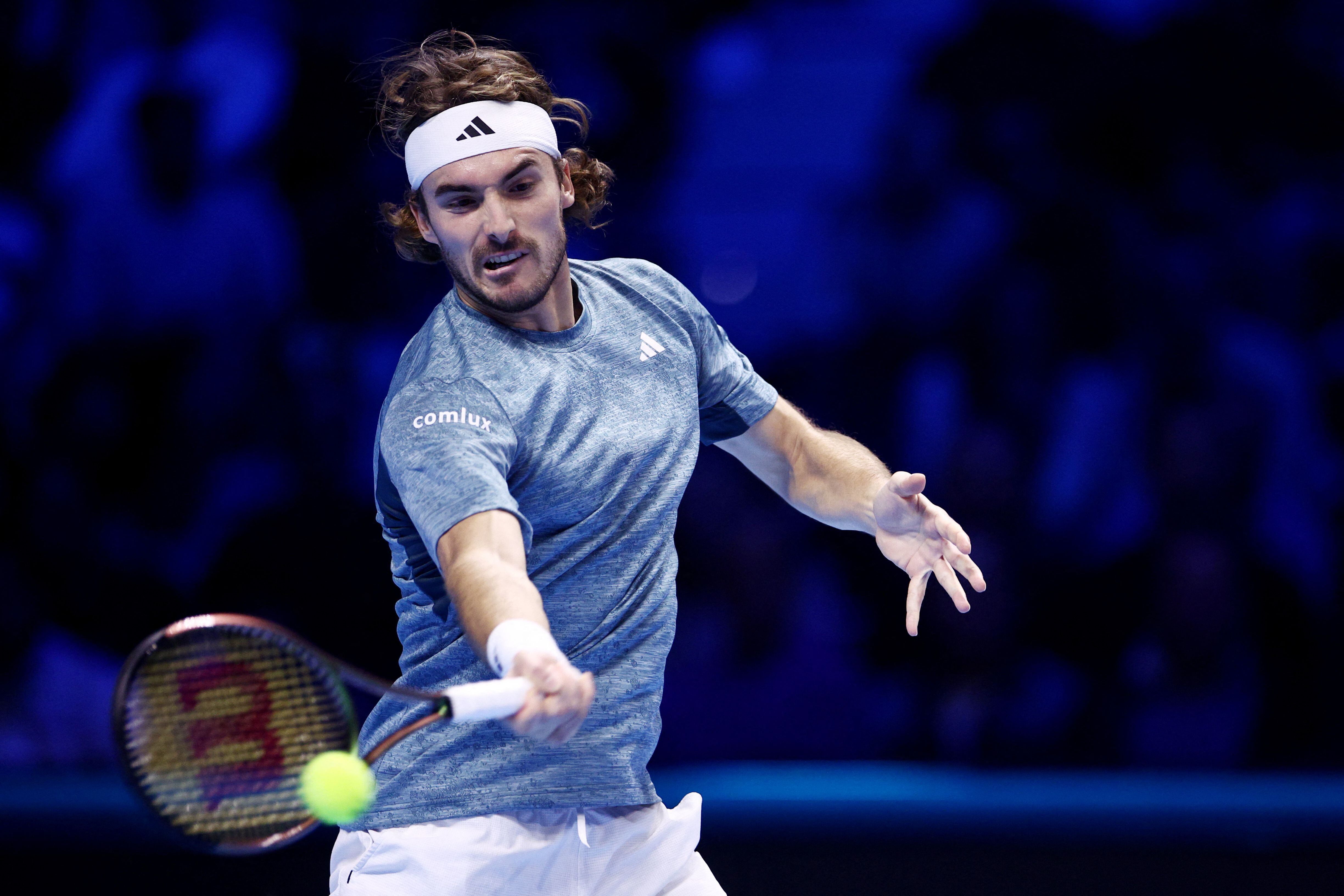 Tsitsipas en las últimas ATP Finals (REUTERS/Guglielmo Mangiapane)