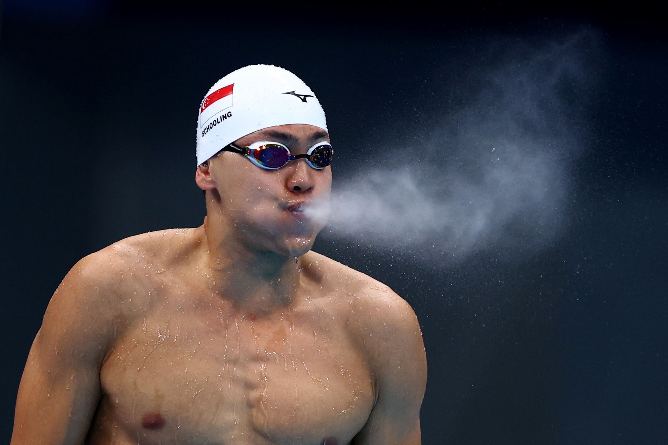 Joseph Schooling, durante la competencia de natación de los 100 metros libres.