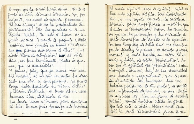 Imagen de los cuadernos de Enriqueta Muñiz que se reproducen en 