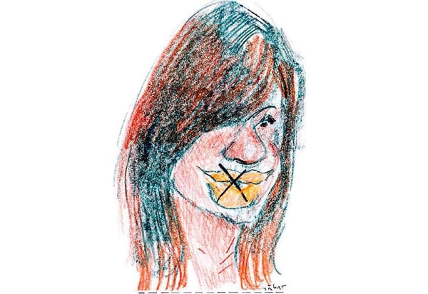 Cristina Kirchner, por Sabat. Una de las ilustraciones que molestó al ex Presidente.