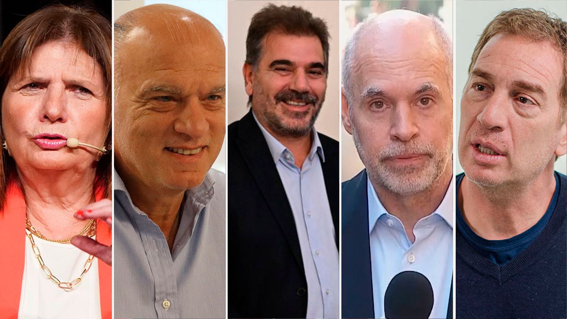 Patricia Bullrich, Néstor Grindetti, Cristian Ritondo, Horacio Rodríguez Larreta y Diego Santilli