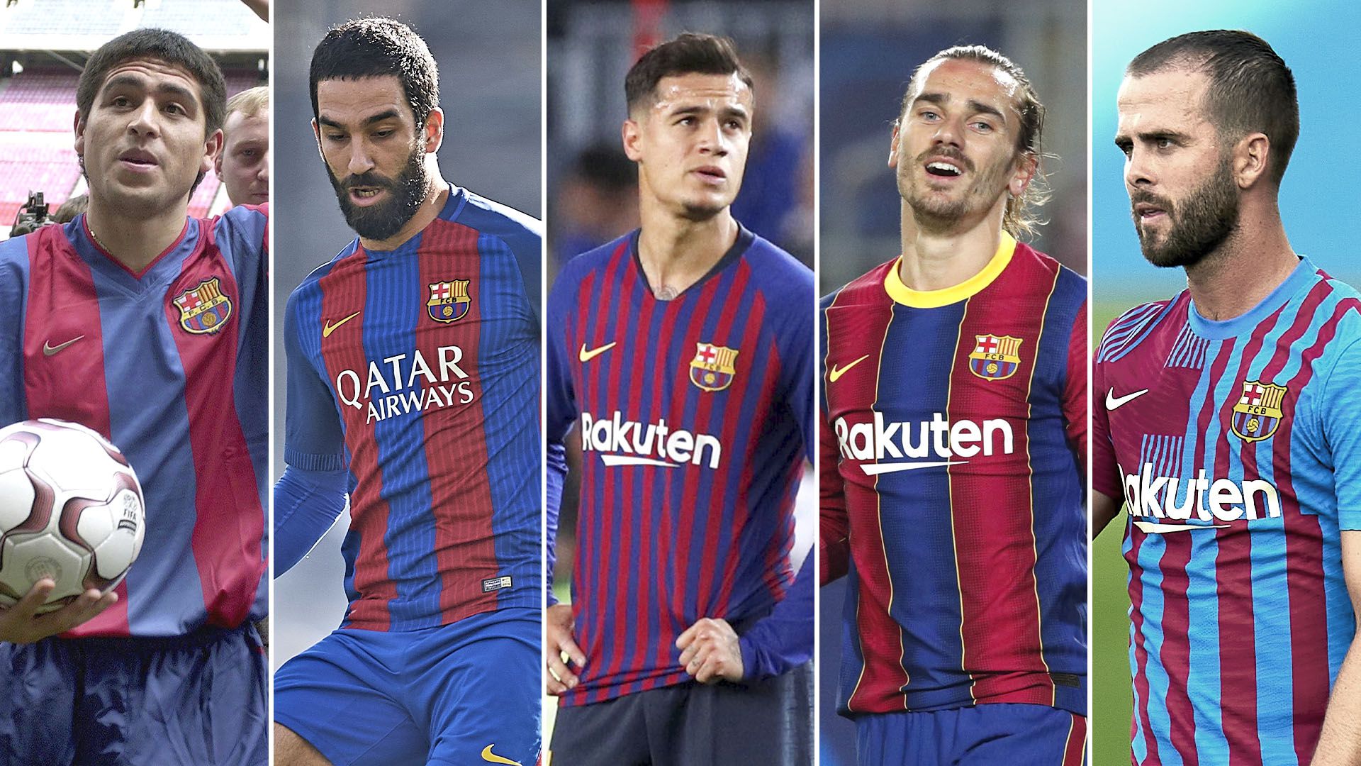 Riquelme, Arda Turan, Coutinho, Griezmann y Pjanic decepciones del barcelona portada