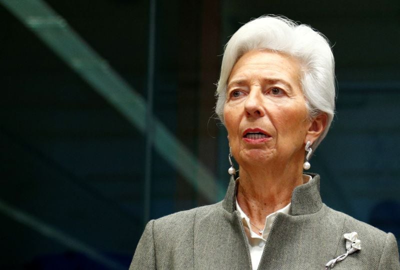 FOTO DE ARCHIVO: La presidenta del Banco Central Europea, Christine Lagarde, durante un encuentro de los ministros de finanzas de la eurozona en Burselas, Bélgica, el 17 de febrero de 2020. REUTERS/Francois Lenoir