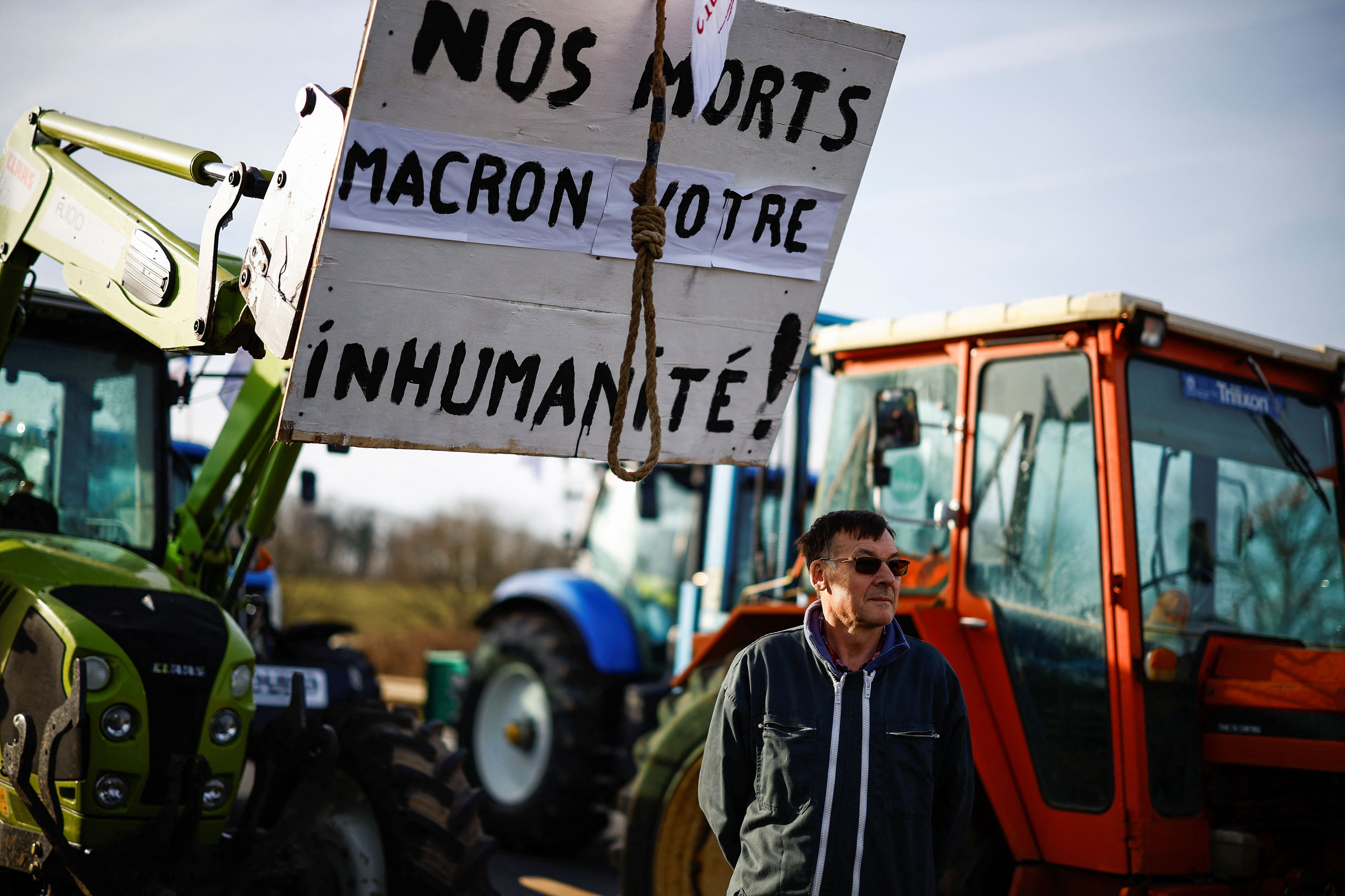 El movimiento en Francia es otra manifestación de una crisis alimentaria global empeorada por la guerra a gran escala de casi dos años de Rusia en Ucrania, un importante productor de alimentos (REUTERS/Sarah Meyssonnier)