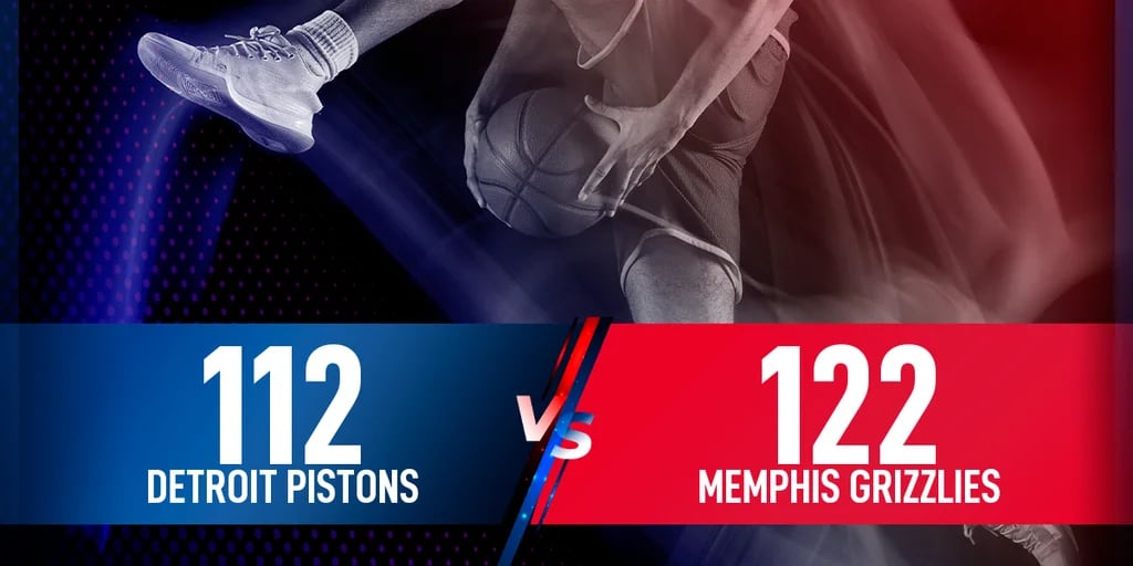 Memphis Grizzlies defeated Detroit Pistons 112-122.