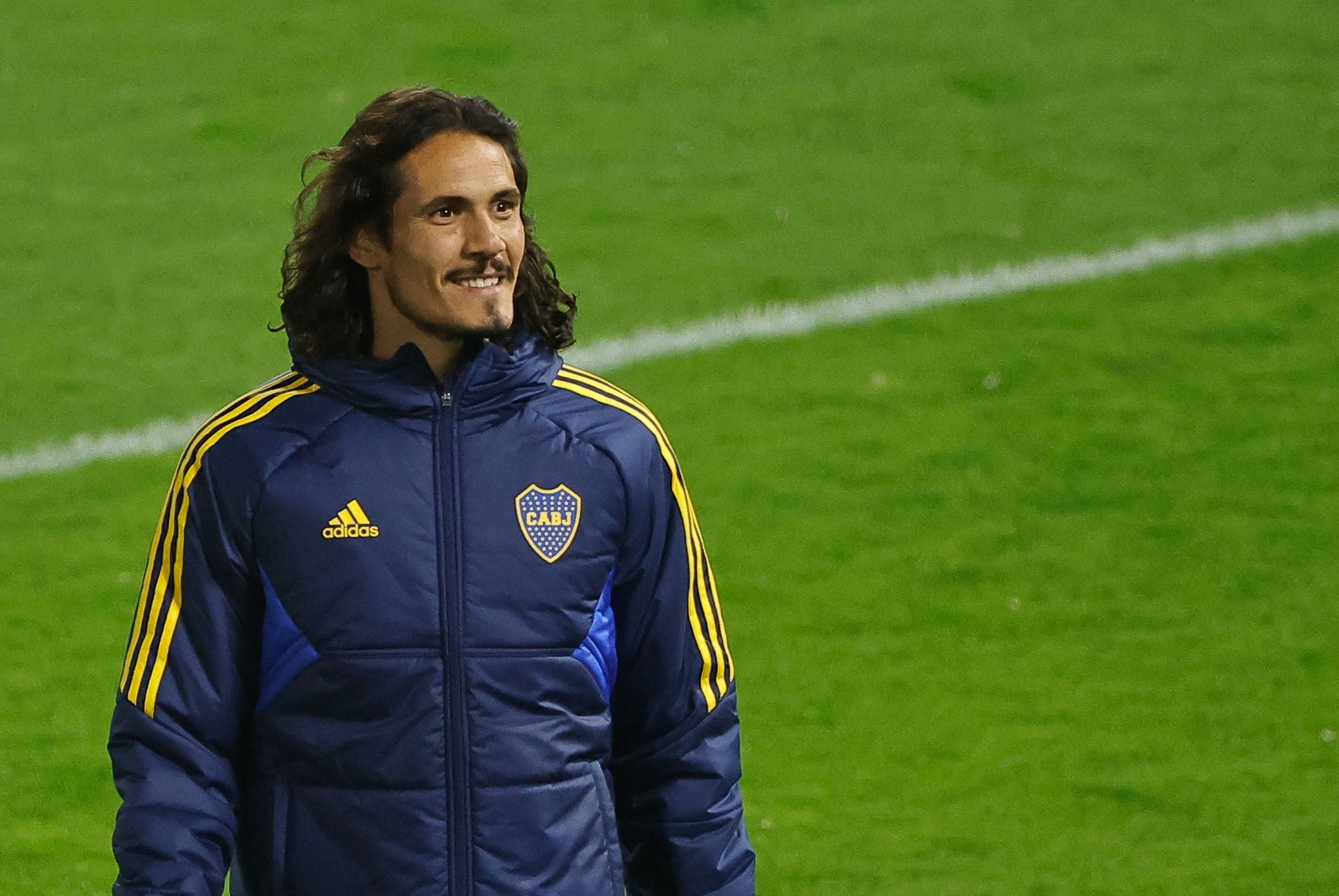 El delantero uruguayo Edinson Cavani durante su presentación oficial como futbolista de Boca Juniors, este 31 de julio de 2023 en Buenos Aires (Argentina).  EFE/ Juan Ignacio Roncoroni
