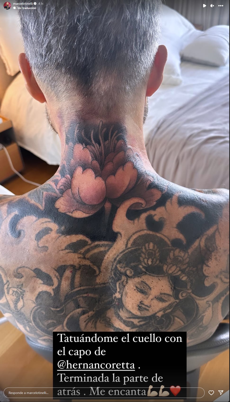 Marcelo Tinelli se hizo un llamativo tatuaje en el cuello: “Ahora, a  cicatrizar bien” - Infobae