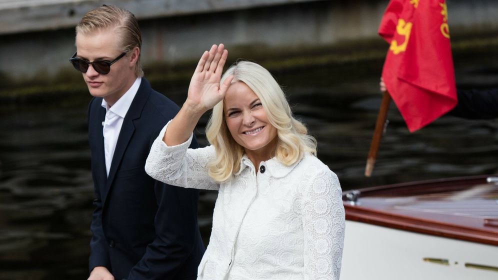 Marius Borg y la princesa Mette-Marit de Noruega (GETTY IMAGES).