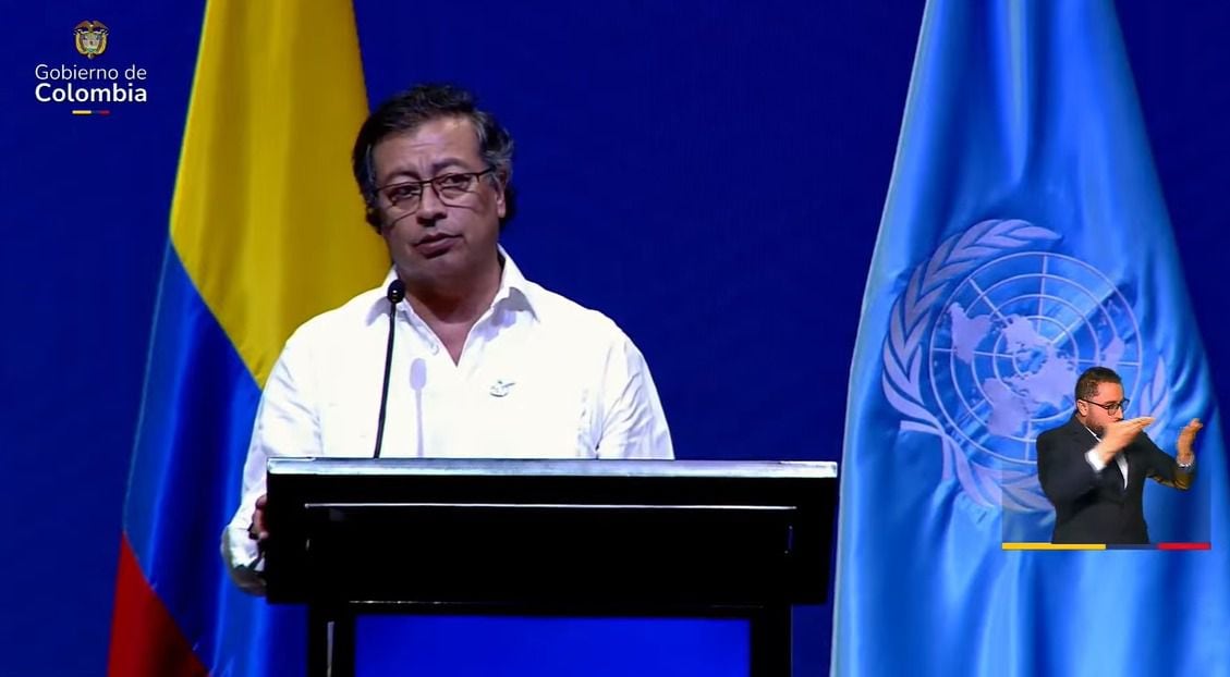 El presidente de la República, Gustavo Petro, hizo presencia en el acto de inauguración de la COP16 - crédito @infopresidencia/X