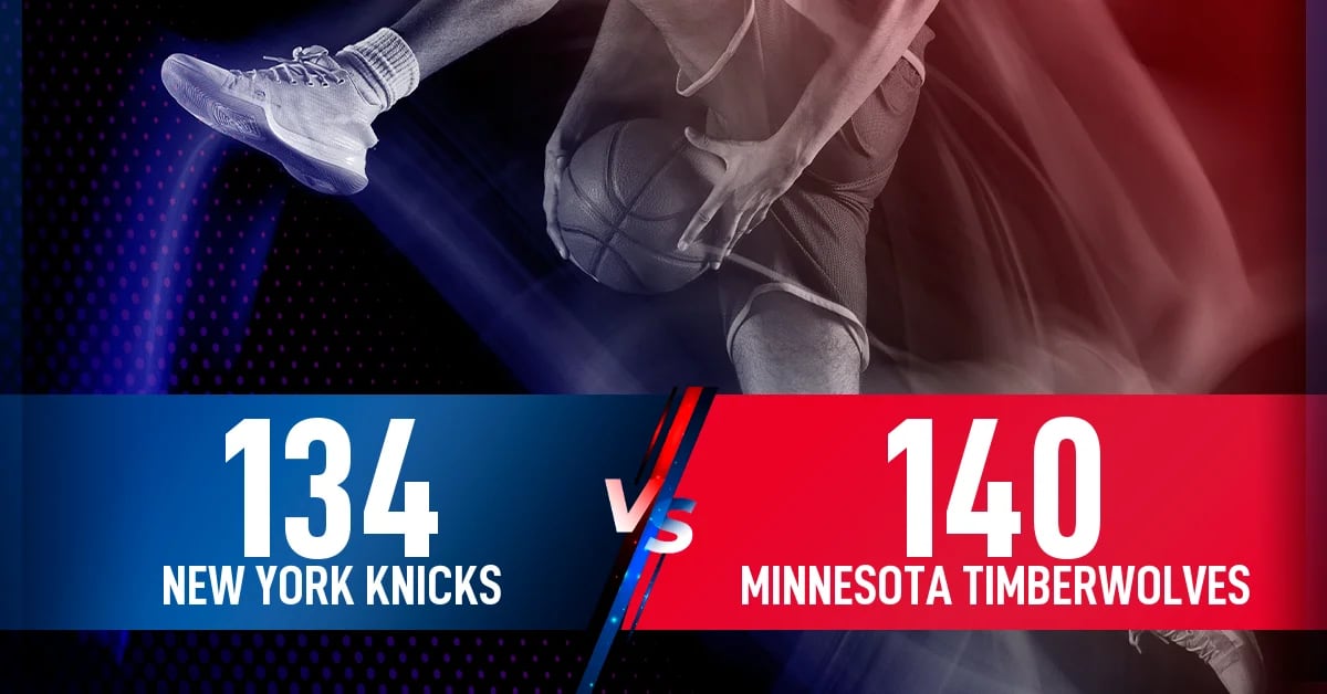 Minnesota Timberwolves defeat New York Knicks 134-140