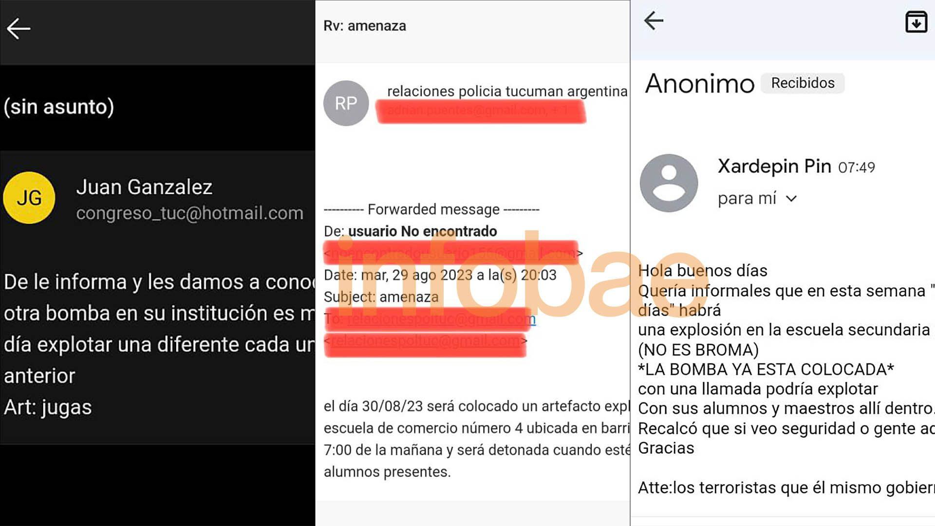 Ser detonada con los alumnos presentes as son las amenazas de