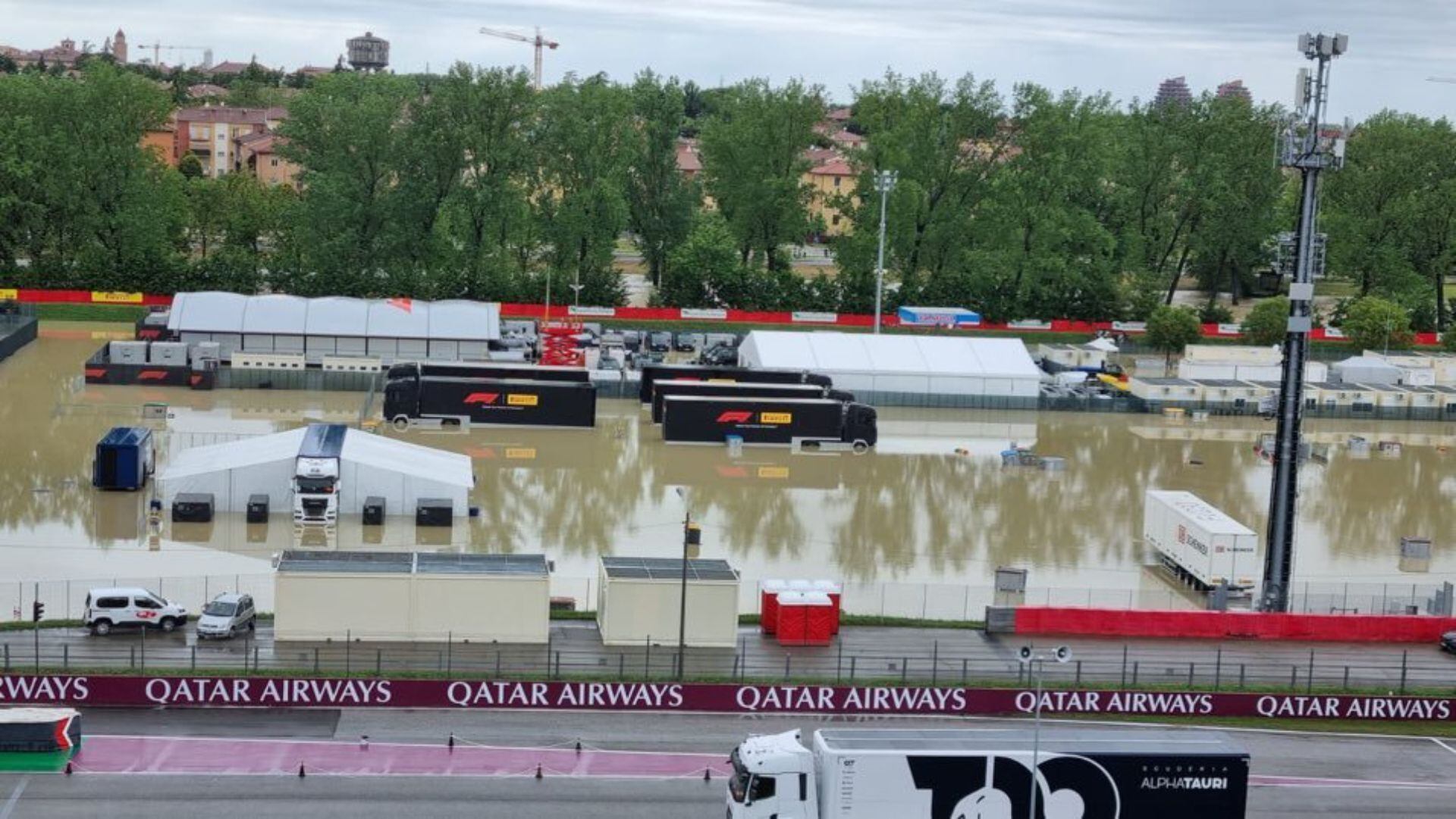 Imola cancelado inundaciones