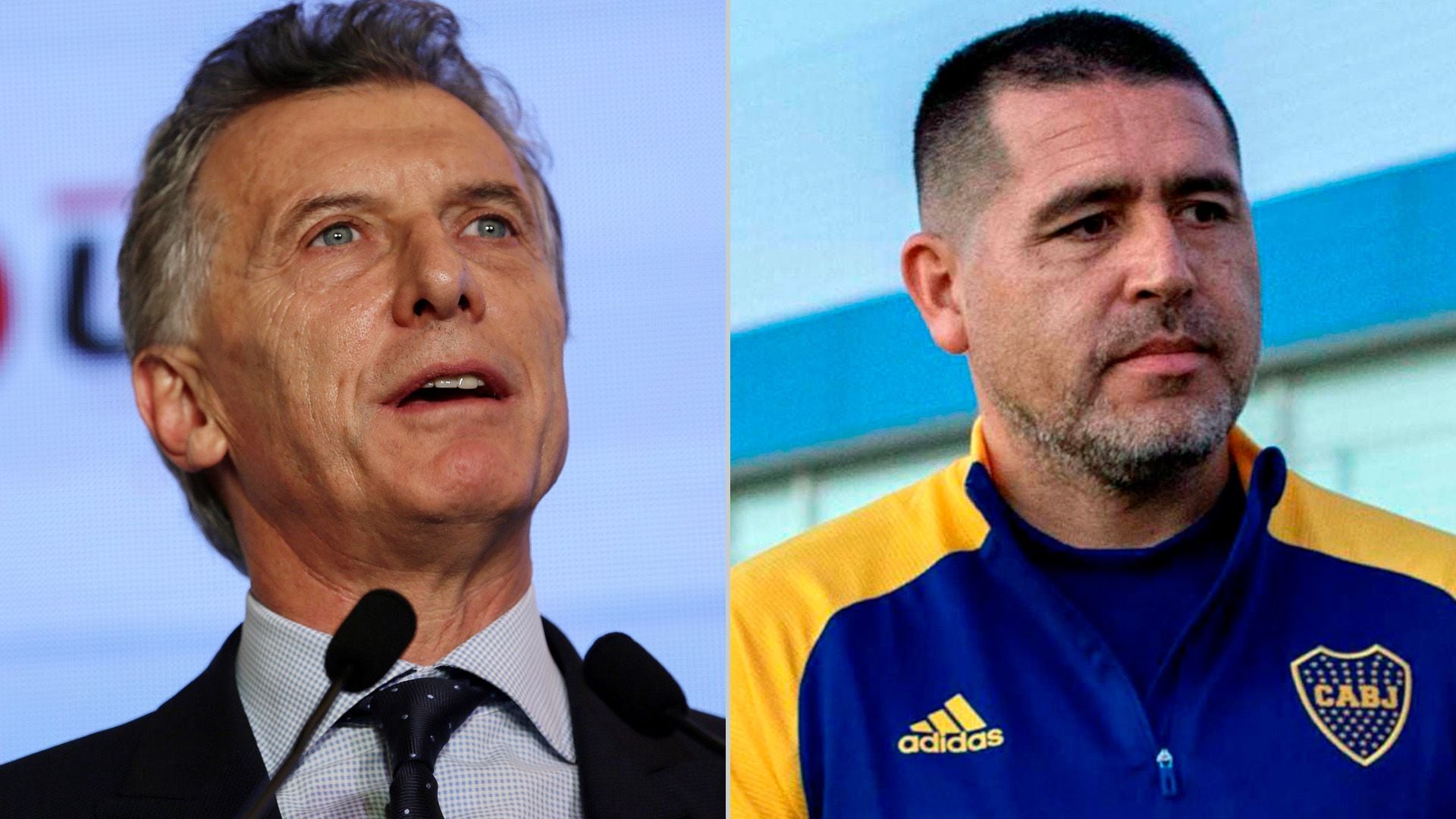 Foto partida: Mauricio Macri y Juan Román Riquelme