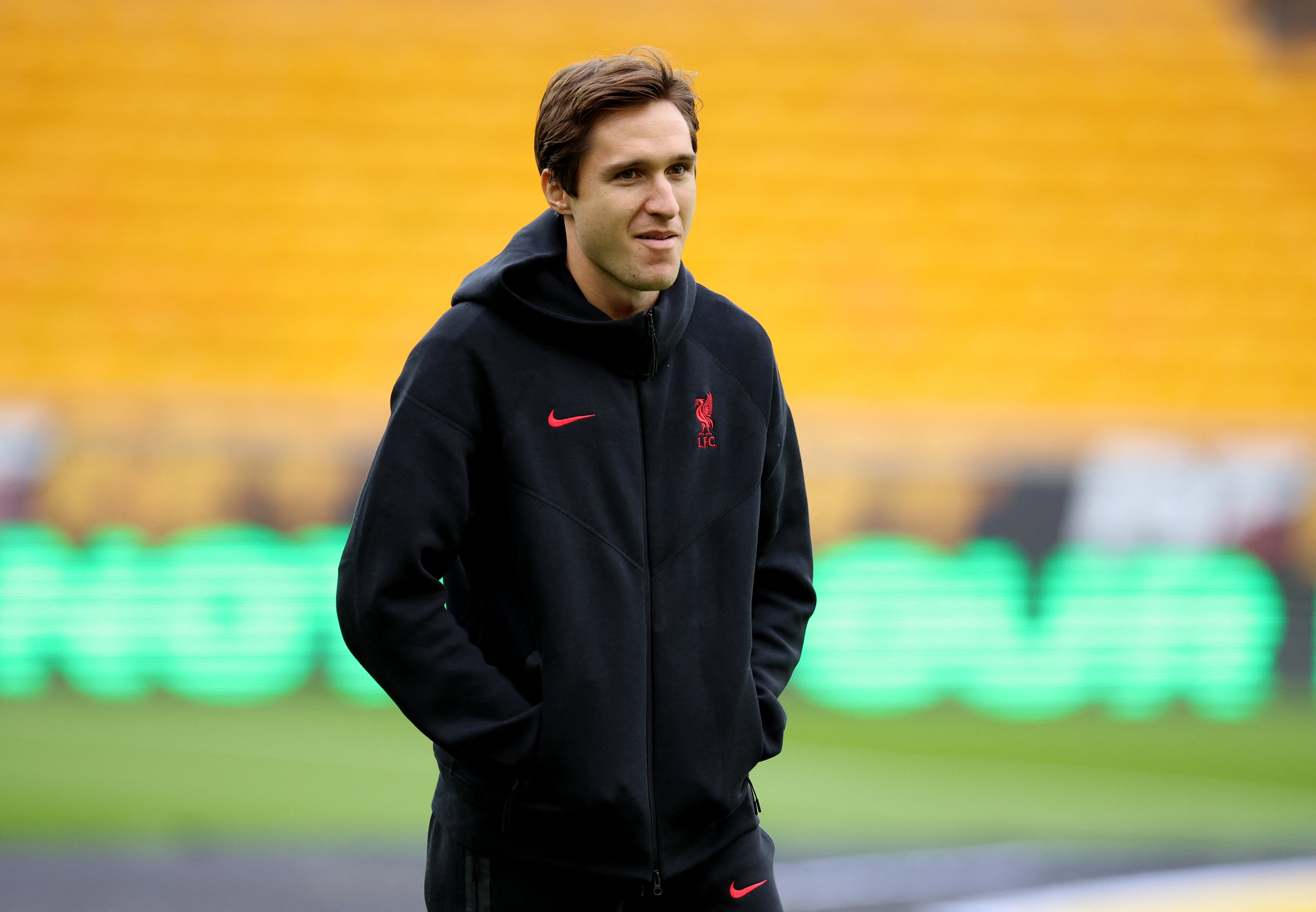 Federico Chiesa en el campo del  Molineux-crédito Phil Noble/REUTERS